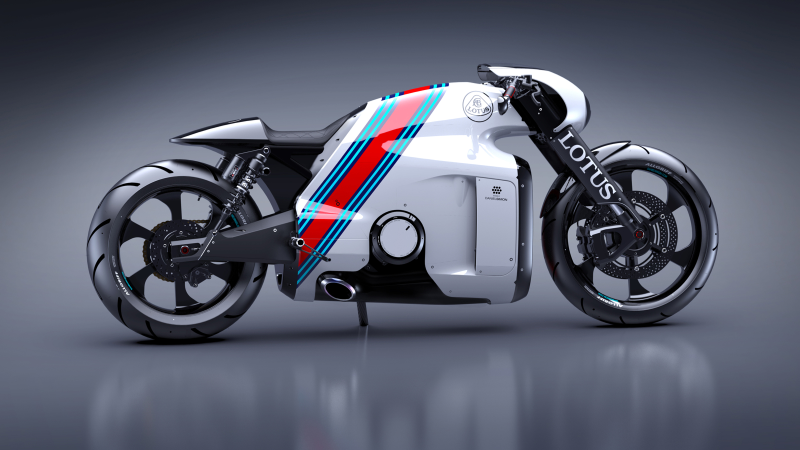 Illustration for article titled The Lotus C-01 Is A Stunner Superbike From The Man Behind Tron: Legacy